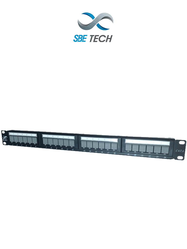 SBE TECH PPC624P - Panel de parcheo categoría 6/24 puertos