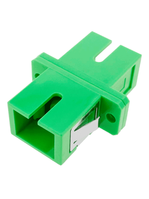 SBE TECH SBE-ADAPSCAPC-S - Adaptador simplex de SC/APC a SC/APC Monomodo/Verde con orejas