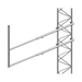 Brazo tipo "F" para tramos STZ-30G, galvanizado por inmersión en caliente. - Toer