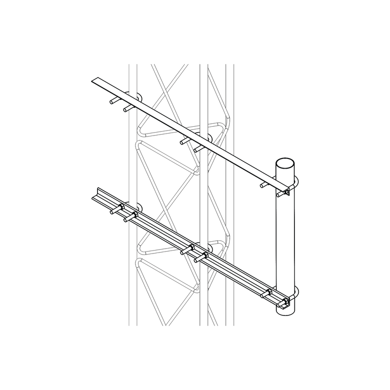 Brazo Lateral Liviano para Tramo STZ30G Galvanizado por Inmersión en Caliente.