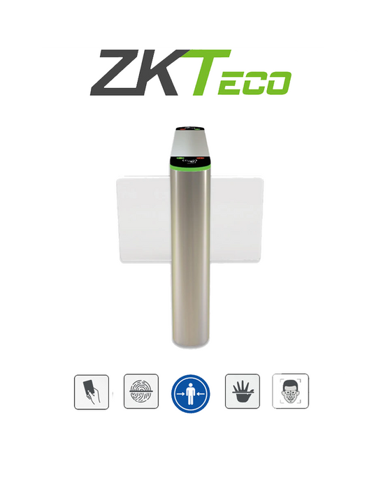 ZKTECO SBTL320 - Barrera Peatonal Central Abatible/ Acero SUS304/ Aletas de Acrílico/ 110V/ Exterior Protegido/ 30 Personas x Min/ 2 millones de Ciclos/ Carril 75 cm/ Infrarrojos/ No cuenta con Lectores y Panel/ (REQUIERE BARRERA SBLT300)