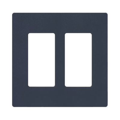 Tapa Color Deap Sea  Satin para interruptor o dimmer Lutron, 2 gang, limpio y moderno