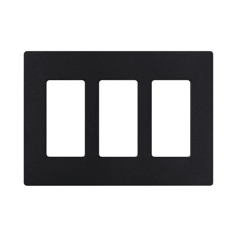 Tapa con 3 espacios, color negro mate.