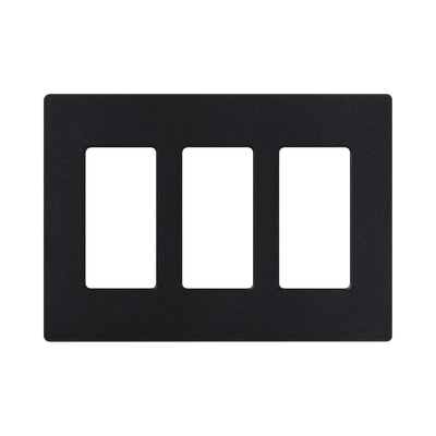 Tapa Color Blanco Negro Satin para interruptor o dimmer Lutron, 3 gang, limpio y moderno