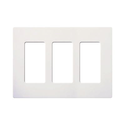 Tapa Color Blanco Snow para interruptor o dimmer Lutron, 3 gang, limpio y moderno