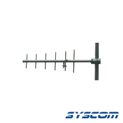 Antena base UHF, direccional de 6 elementos, rango de frecuencia 450 - 470 MHz, con ganancia de 10dB