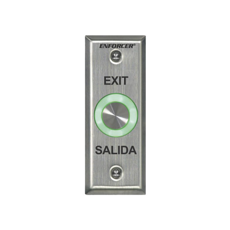 SD6176SS1Q Botón de Salida con Aro Iluminado Color Verde y Rojo / IP65 / Buzzer / Función Toggle (Enclavado) / Temporizador  / Relevador NC/NO/ Uso Exterior e Interior.