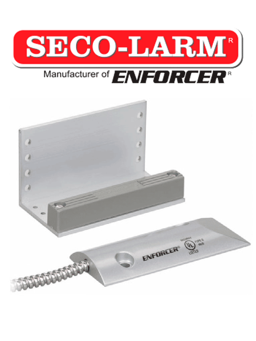 Seco-Larm SM226L3Q - Contacto Magnético metálico para cortina con bucle  N.A. y N.C. (overhead) Compatible paneles DSC / RISCO / BOSCH