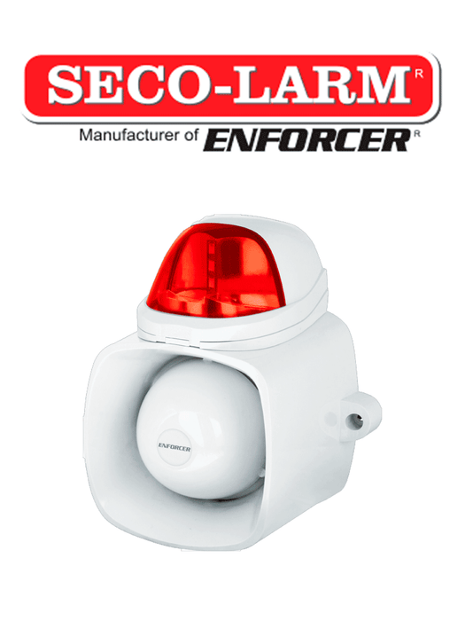 Seco-Larm SH816SSMQR- Sirena con estrobo , grabación de audios y con ópción de uso de voceo
