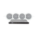 KIT de Amplificador de 120W para Escritorio | 4 Altavoces de Plafón de 4in | 3 - 6W | Sistema 70/100V - Toer