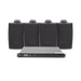 KIT de Amplificador de Audio 120W para Rack | 4 Altavoces de Pared color Negro 2.5W - 20W | Sistema 70/100V - Toer