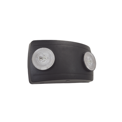 Luz de Emergencia Dual LED ultra compacta/150 lúmenes/Luz fría/Batería de Respaldo Incluida/Botón de test / Color Negro - Toer