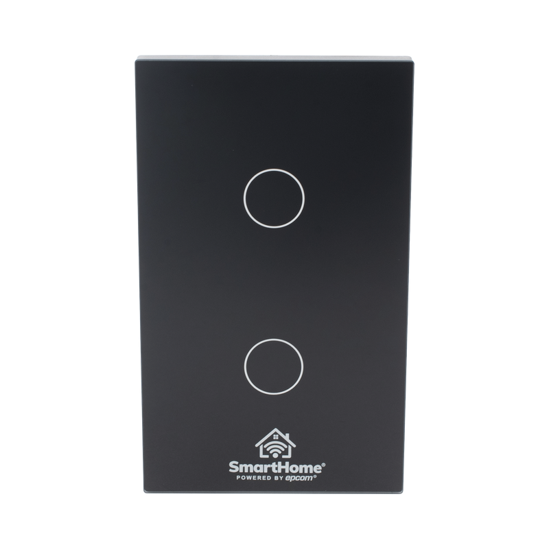 SHS412W (Wifi) Apagador switch inalámbrico WIFI, control de 2 regresos de carga, 110V