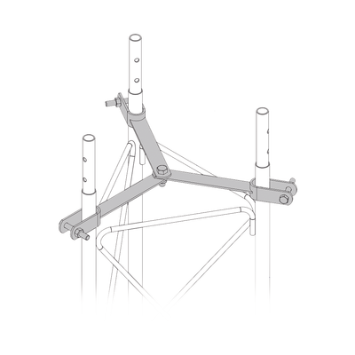 Brida para sujeción de retenida compatible con tramos STZ30G, Galvanizado por Inmersión en Caliente. - Toer
