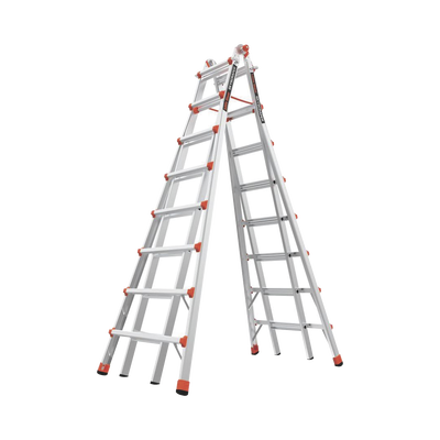 Escalera telescópica en "A" de 6.4 metros de aluminio.
