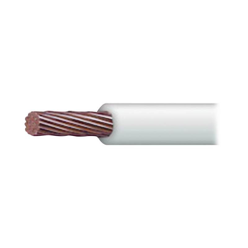 Cable Eléctrico de Cobre Recubierto THW-LS Calibre 4 AWG 19 Hilos Color Blanco (100 metros)
