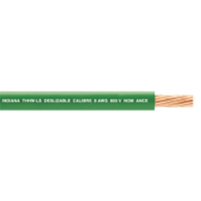 SLY-304-GRN ( Venta por metro ) Cable 10 awg  color verde, conductor de cobre suave cableado. Aislamiento de PVC, auto-extinguible.