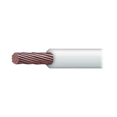 Cable Eléctrico 18 awg  color blanco, Conductor de cobre suave. Aislamiento de PVC, auto-extinguible. BOBINA de 100 MTS - Toer