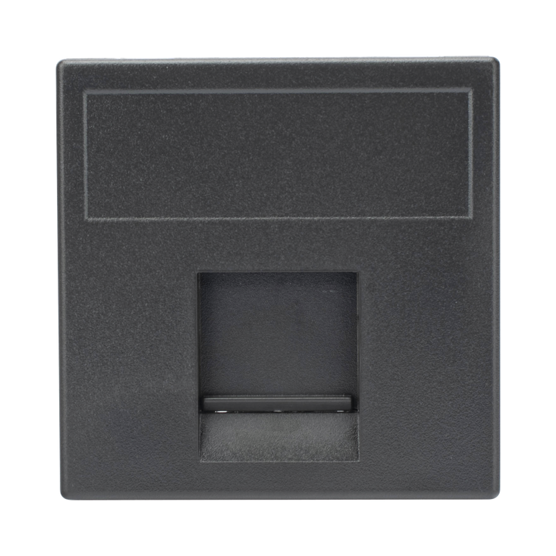 Módulo Color Grafito con 1 Espacio para Jack Keystone con Guardapolvo para las cajas de escritorio Ofiblock y Teleblock / (K76/14)
