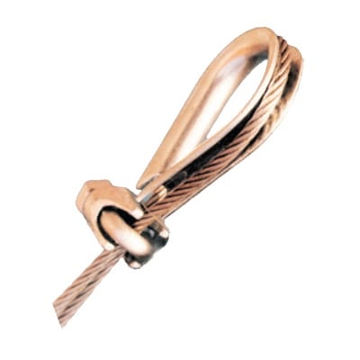 Abrazadera tipo perro o nudo, para cable de 1/4.