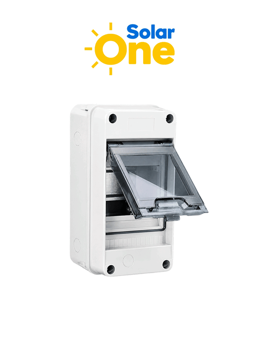Centros de carga riel DIN Reforzado IP65 / 3 espacios / Uso Exterior protección UV / Ideal para Sistemas Eléctricos y Fotovoltaicos / Instalación flexible / Montaje riel din