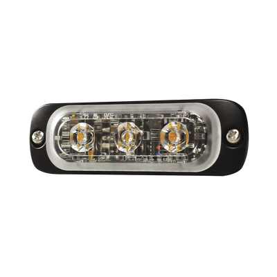 Luz Auxiliar de 3 LED, Azul, SAE, 12-24 Vcd, Lente transparente - Toer