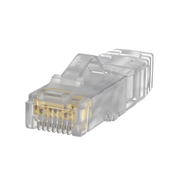 Plug RJ45 Cat6A, Para Cable UTP de Calibre 23-24 AWG, Chapado en Oro de 50 micras, Paquete de 100 piezas - Toer