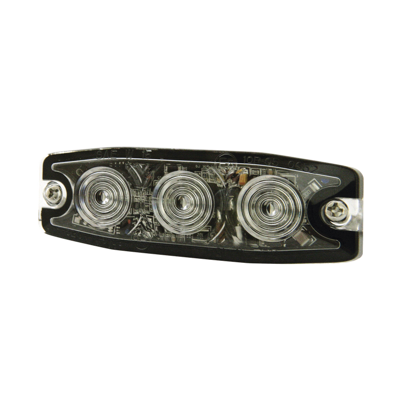 SPL3A Luz Auxiliar de 3 LED, ámbar, SAE Clase I, Lente transparente