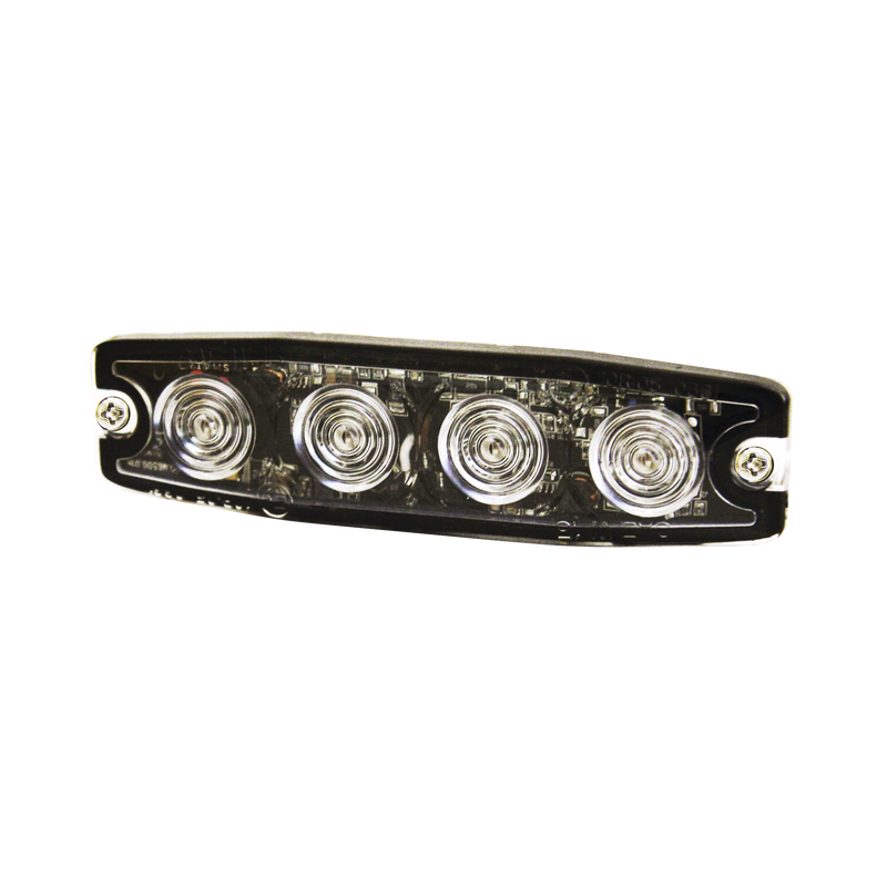 SPL4A Luz Auxiliar de 4 LED, ámbar, SAE Clase I, Lente transparente