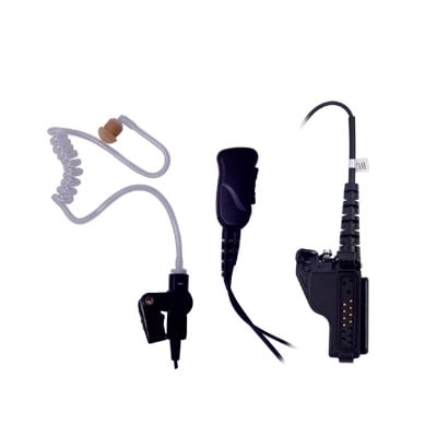 â€‹MICRÓFONO DE SOLAPA CON AUDÍFONO DISCRETO P/ MOTOROLA XTS3000/ ASTRO/ HT1000/ MT2000/ MTS2000/ MTX8000/ 838/ 9000.