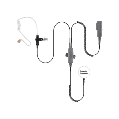 MICRÓFONO AUDÍFONO DE 2 CABLES CON DOBLE PTT P/ MOTOROLA HT-750/ 1250/ 1550/ PRO-5150/ 5550/ 7150/ 9150/ MTX-850LS/ PTX700/ 760/ 780.