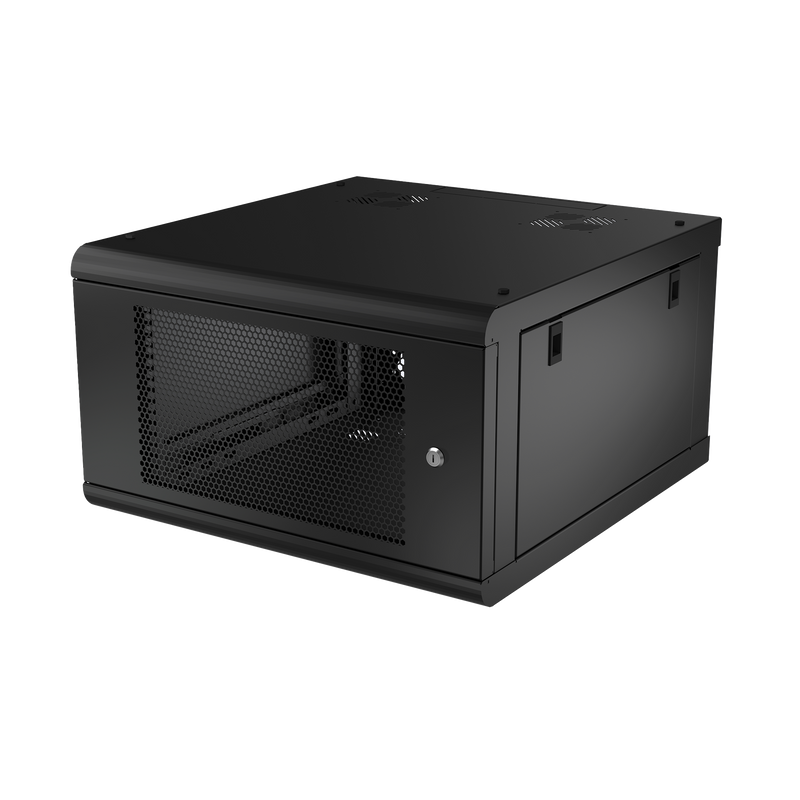 Gabinete de Pared con Puerta Perforada, 635mm de Profundidad, 6U Rack de 19 in, Acero Reforzado