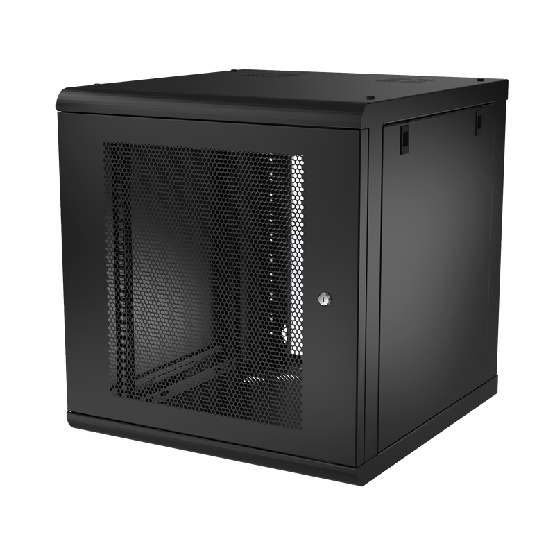 Gabinete de Pared 12U de 635 mm de Profundidad, Rack de 19 in en Acero Reforzado: Compacto y Resistente para Soluciones Profesionales