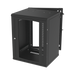 Gabinete Abatible de Pared (Con Marco Trasero) con Rack 19" de 16 Unidades. Ventana de Cristal Templado. - Toer