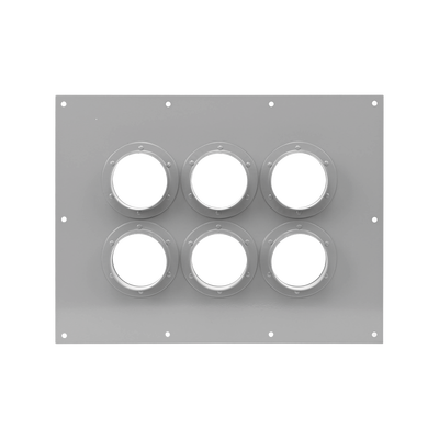 Placa Pasamuro Con Capacidad de 6 Botas de 4" - Toer