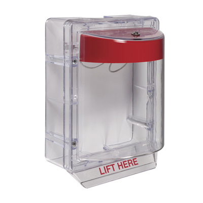 Cubierta Protectora Serie Stopper II® De Policarbonato, Con Bocina, Espaciador Transparente, Montaje en Superficie, Sin Etiqueta