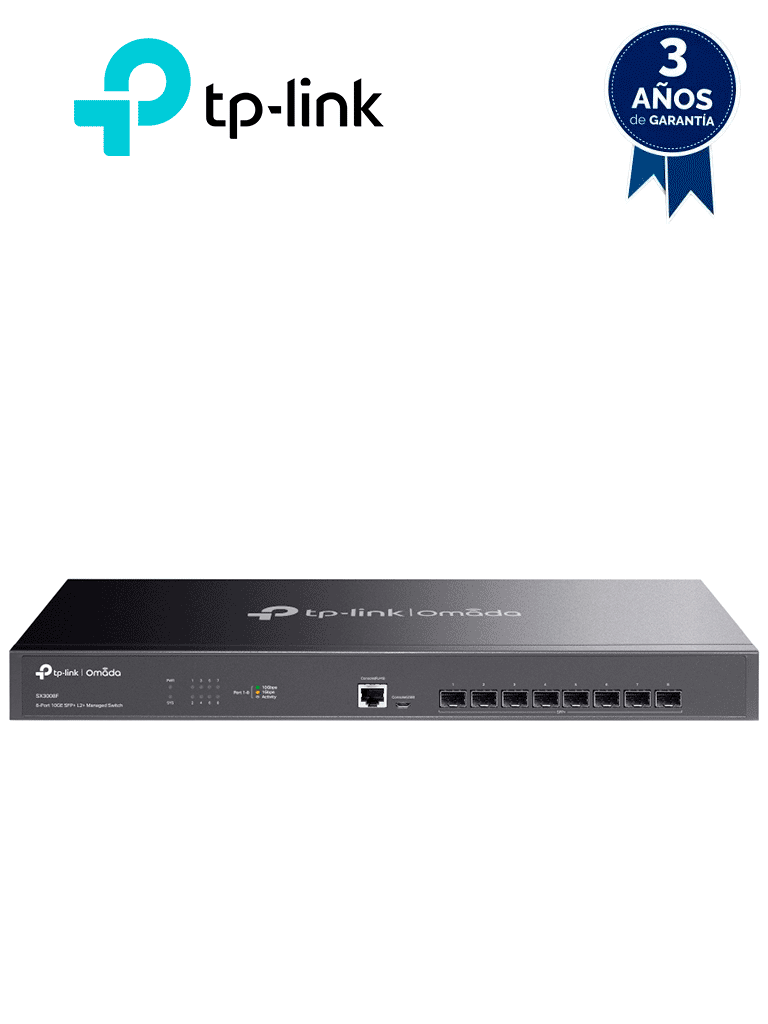 TP-LINK TL-SX3008F / Switch Administrable / JetStream / 8 puertos 10Gbps SFP+ L2+