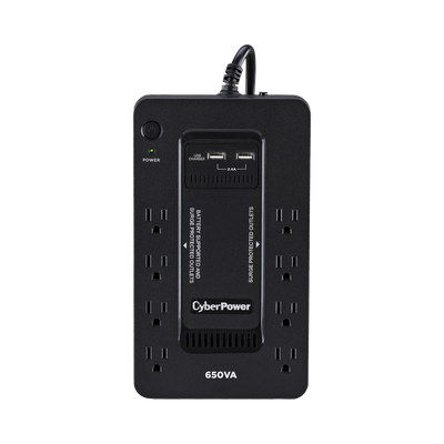UPS de 650 VA/390 W, Topología Standby con Modo Ahorrador ECO, Entrada 120 Vca NEMA 5-15P, Con 8 Tomas NEMA 5-15R - Toer