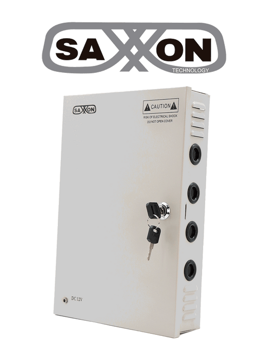 SAXXON SX30A18CH - Fuente de Poder Profesional 12 VCD / 30 Amperes / 18 Canales / 1.6 Amperes por Canal / Protección contra Sobrecargas / Led Indicador de Funcionamiento / Con Switch 110/220V