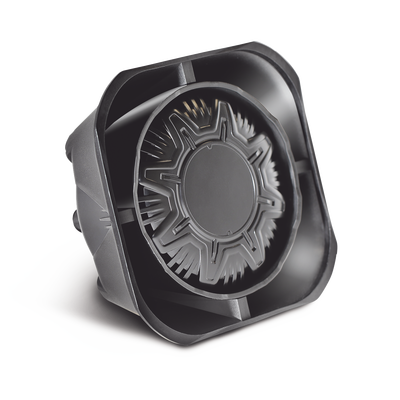 Bocina Compacta de uso rudo, 100 Watts de Potencia, Ideal para vehículos de encubierto, 8 Ohms de Impedancia