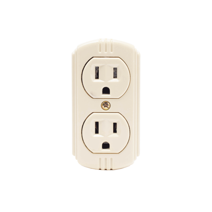 Contacto Dúplex 127 Vca, 15 A Max. Para Sobreponer (Sin perforar la superficie).