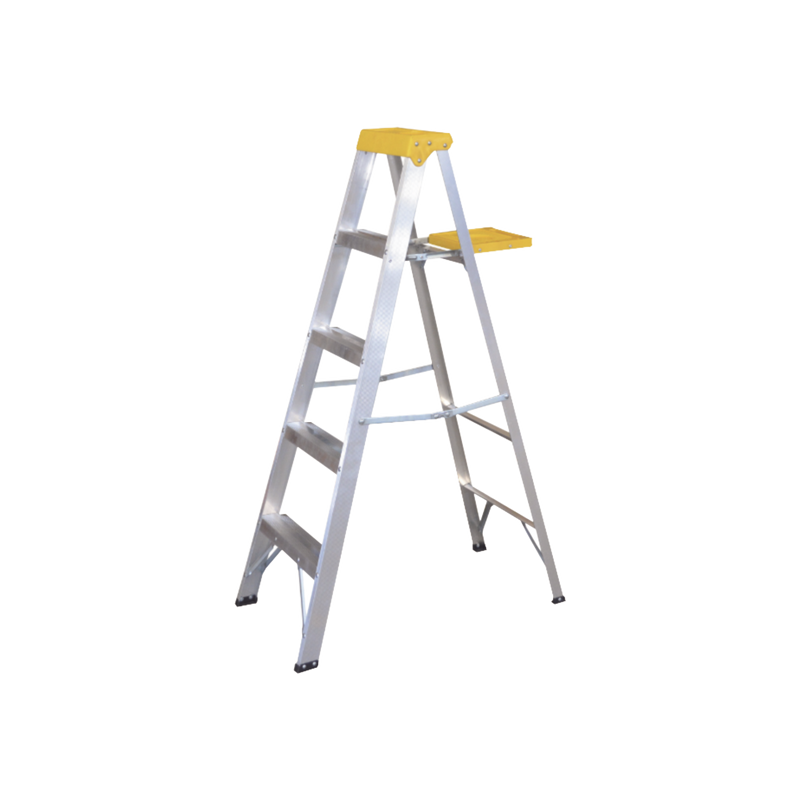 SYS-ET5 Escalera de Aluminio Tipo Tijera, 5 Peldaños de 1.83 metros.