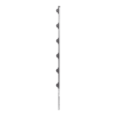Poste con 6 Aisladores de PASO  para Cerca Electrificada. Tubo Galva. de 1.4m, cal. 18 de 1" Diam. (Sin pintar). - Toer