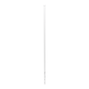 Poste de Esquina Blanco de Acero Galv. de 1.2m para Cerca Electrificada  cal. 18 de 1" Diam. para 5 Aisladores (No incluidos). - Toer