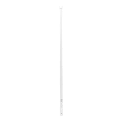 Poste de Esquina Blanco de Acero Galv. de 1.2m para Cerca Electrificada  cal. 18 de 1" Diam. para 5 Aisladores (No incluidos). - Toer