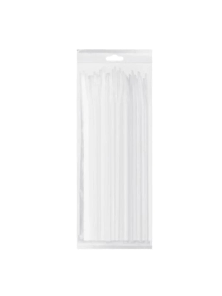 TCE LMG-SZS5X300B - Cincho de Nylon Color Blanco, Bolsa con 100 piezas, Medida 4.6mm Ancho X 300mm Largo, Certificación UL 94V-2