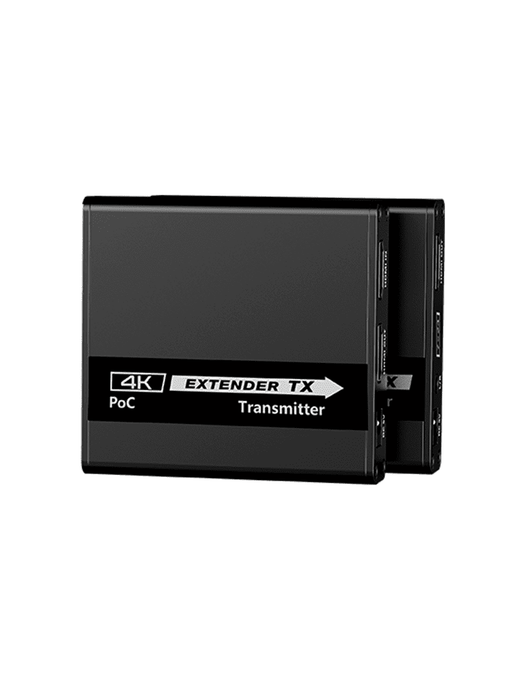 SAXXON LKV223P - Kit extensor de video HDMI/ Resolucion 4K/ 60 Hz/ Hasta 70 metros con Cat6/ 6A/ 7 Cero latencia/ Loop HDMI/ Soporta HDR/ Infra rojo de 2 Vias/ Salida de audio/ Se energiza solo el transmisor
