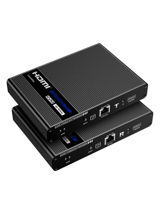 SAXXON LKV676KVM-PI - Kit extensor de video HDMI IPCOLOR/ Resolucion 4K @ 30 Hz/ Hasta 70 metros en 1080P y 40m en 4K con Cat 6/ 6A/ 7/ Cero latencia/ Soporta Teclado Video Mouse/ Soporta HDR/ ARC