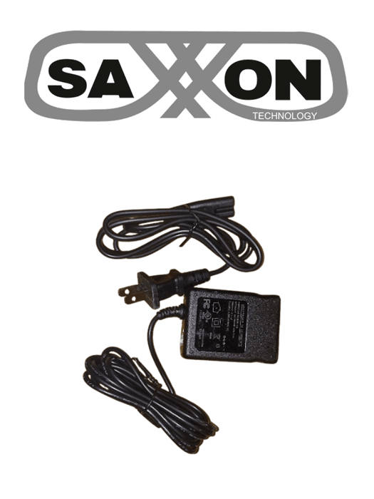 SAXXON SW00120100S10 - Fuente de Poder Regulada / 12V CC, 1 Amper / Conector Macho / Voltaje de entrada: 100-240V / Ideal para Cámaras de CCTV , Controles de Acceso y Asistencia / Cable de 95 cm /