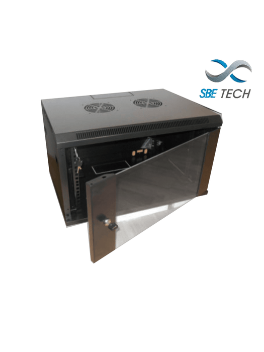 SBE TECH SBE-GNLPAR19X4UR Gabinete de pared 4UR/ 60.0 cm de ancho/ 45.0 cm  de profundidad Puerta delantera de cristal templado/ Cerradura y llaves